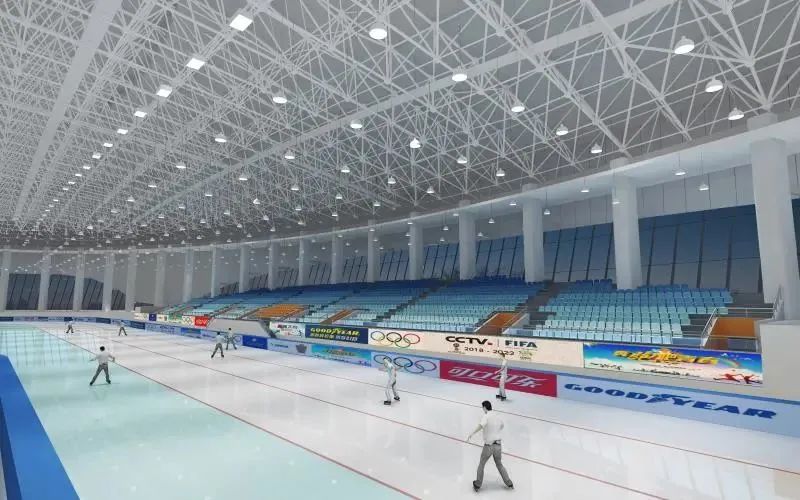 【钢结构·工程】甘肃临洮滑冰馆105米跨度椭圆形屋盖网架封顶(图4) 【钢结构·工程】甘肃临洮滑冰馆105米跨度椭圆形屋盖网架封顶(图4)