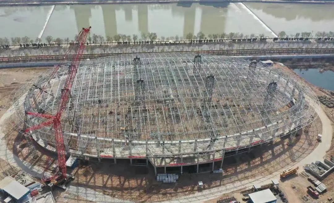 【钢结构·工程】甘肃临洮滑冰馆105米跨度椭圆形屋盖网架封顶(图5) 【钢结构·工程】甘肃临洮滑冰馆105米跨度椭圆形屋盖网架封顶(图5)